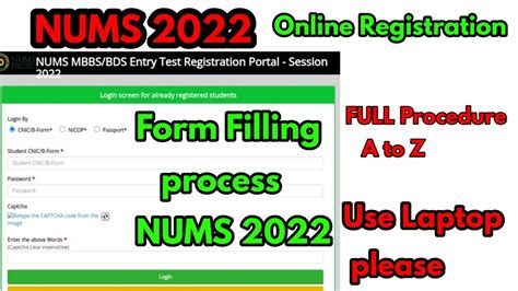 Nums Test Registration Online Form Filling For Nums How To Apply