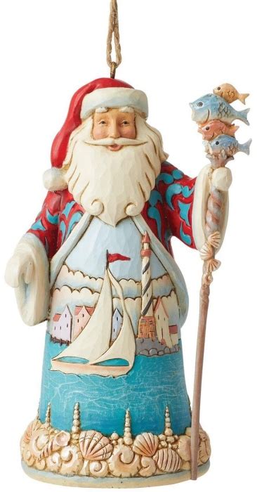 Jim Shore 6013695 Coastal Santa Ornament