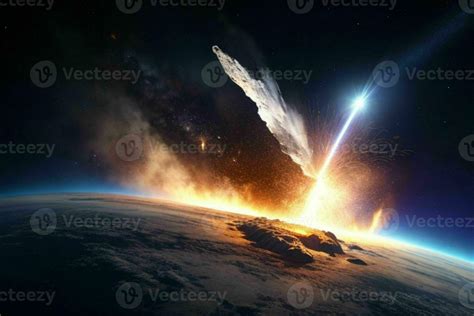 AI generated Meteor impact space background. Pro Photo 36966785 Stock ...