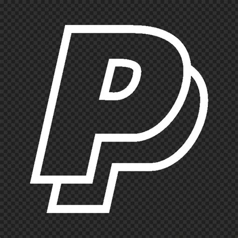 White PayPal Outline P Symbol Icon PNG IMG | Citypng