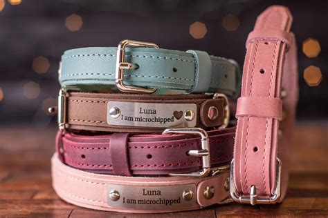 Leather Dog Collar Personalized Dog Collar Personalized Leather Dog