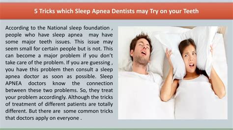 Ppt 5 Tricks Which Sleep Apnea Dentists May Try On Your Teeth