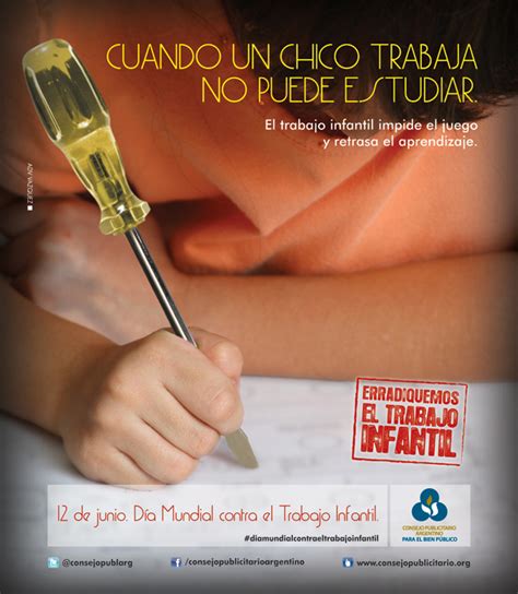 Día Mundial Contra el Trabajo Infantil 2013 Consejo Publicitario