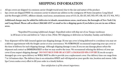 Shipping Policies Template