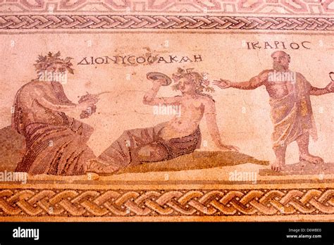 Cyprus Paphos Mosaic In House Of Dionysos Stock Photo Alamy