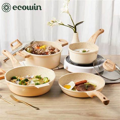 Ecowin Cookware Non Stick ceramic pot 24cm soup pot With Lid casserole ...