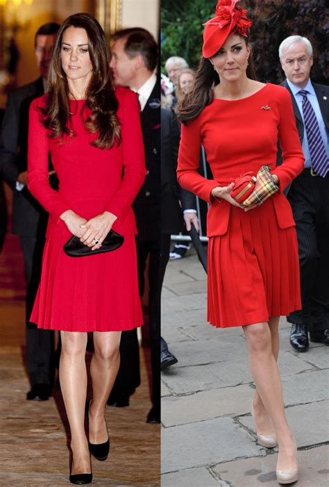 Foto Kate Middleton Apostou Em Vestido Vermelho De Alexander McQueen E