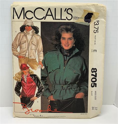 Mccalls 8705 Brooke Shields Misses Dressy Or Casual Short Jacket And