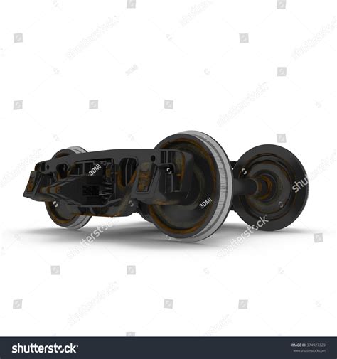 Train Wheels On White Background Stock Illustration 374927329 ...