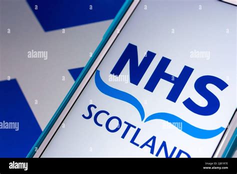 Kumamoto Japan Sep 6 2021 Closeup Logo Of Nhs Scotland The