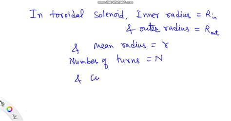 Solveda Toroidal Coil Of N Turns Is Wound On A Circular Cross Section