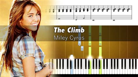 Miley Cyrus - The Climb - Accurate Piano Tutorial with Sheet Music ...