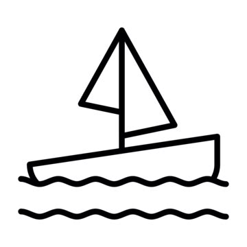 Sailing Boat Line Icon Vector Sailing Boat Icon Sailing Boat Boat