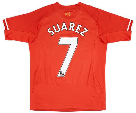 2013 14 Liverpool Home Shirt Suarez 7 7 10 S