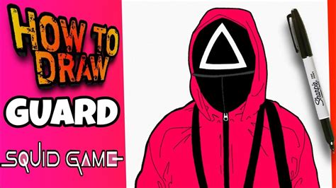 How To Draw Squid Game Guard Step By Step Como Dibujar Al Guardia De El Juego Del Calamar