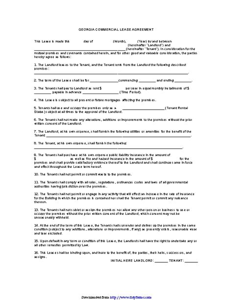 Gross Georgia Commercial Lease Agreement PDFSimpli