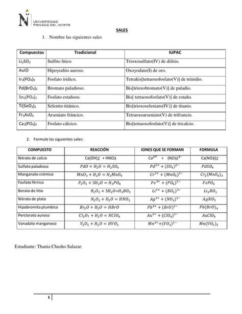 Química Práctica de Sales Dilmer Carranza uDocz