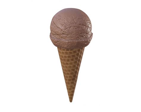 Ice Cream Ball In Waffle Cone 3d Model Cgtrader