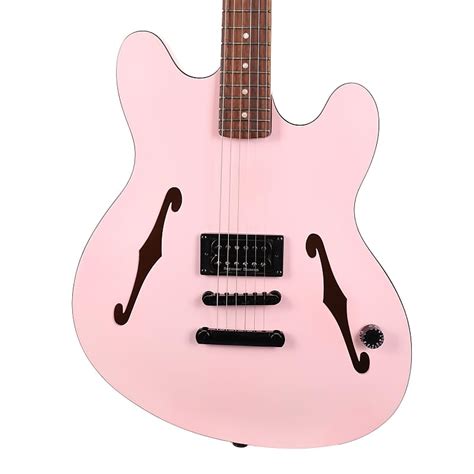 Fender Tom Delonge Starcaster Satin Shell Pink Reverb