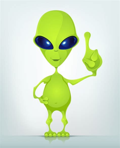 Funny alien | Premium Vector