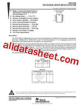 Sn Datasheet Pdf Texas Instruments