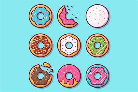 9 DONUT FOOD ILLUSTRATIONS By Catalyst Labs On Creativemarket Donut