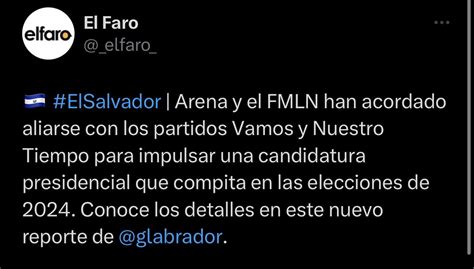 William Soriano On Twitter C Mo Arena Y Fmln Los Dos Partidos