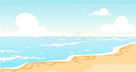 Beach Flat Flat Vector Illustration Stock Vector - Illustration of drawing, cartoon: 178660051