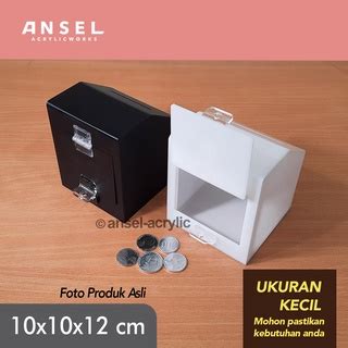 Jual Ansel Kotak Amal Akrilik Kecil Box Tip Celengan X X Cm