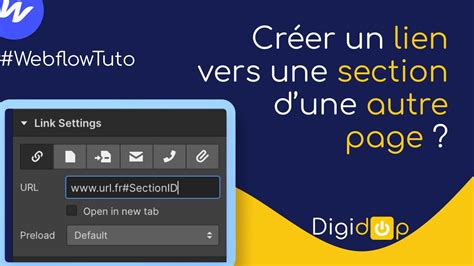 Comment créer un lien vers section d une autre page sur Webflow YouTube