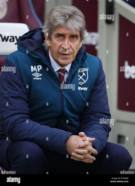 West Ham United Manager Manuel Pellegrini Left During The Premier