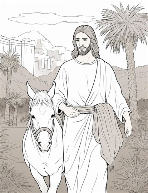 P Ginas B Blicas Para Colorir Para Crian As Jesus Entrando Em Jerusal M