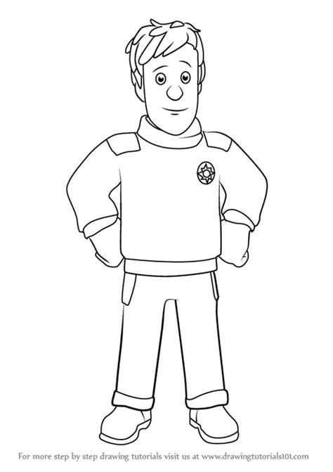 How to Draw Ben Hooper from Fireman Sam (Fireman Sam) Step by Step ...