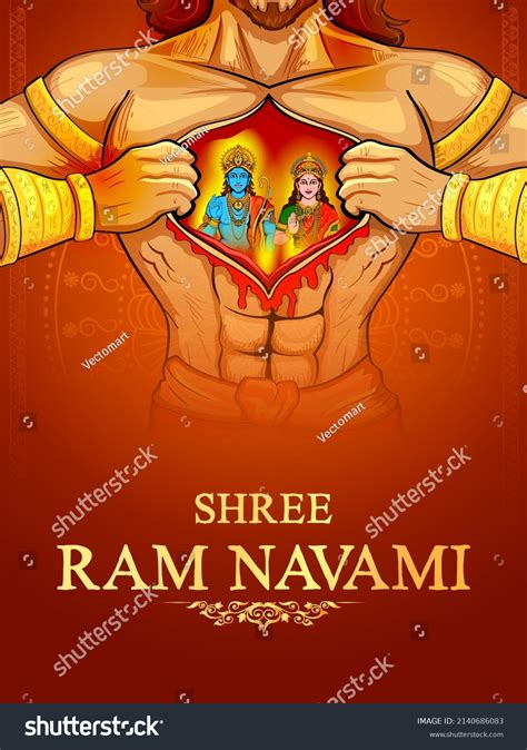 Illustration Lord Rama Sita Chest Hanuman Stock Vector (Royalty Free ...