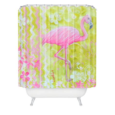 Flamingo Dance Shower Curtain Madart Inc Flamingo Shower Curtain