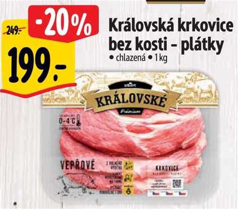 Královská vepřová krkovice bez kosti plátky 1 kg v akci AkcniCeny cz