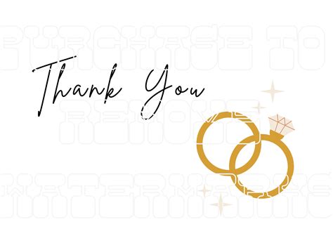 Wedding Thank You Card Printable Png Download Etsy