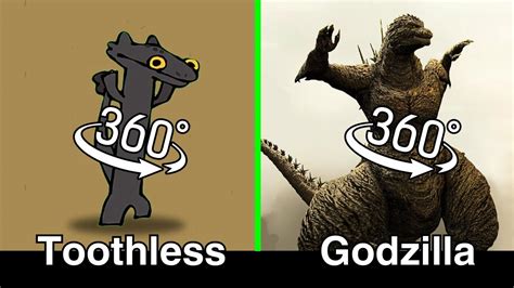 Toothless Dancing Vs Godzilla Toothless Dance In 360 Vr Youtube