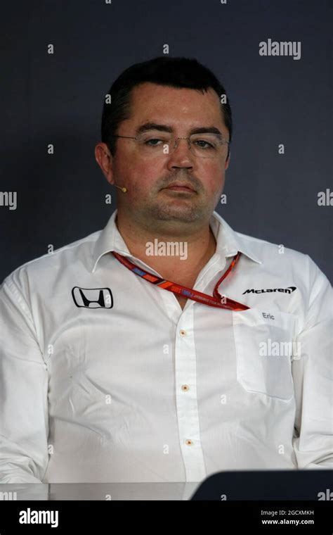 Mclaren Racing Director In Fia Press Conference Hi Res Stock