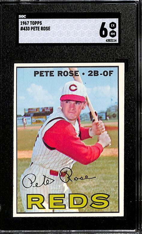 Lot Detail 1967 Topps Pete Rose 430 Sgc 6 And 1969 Topps 120 Pete