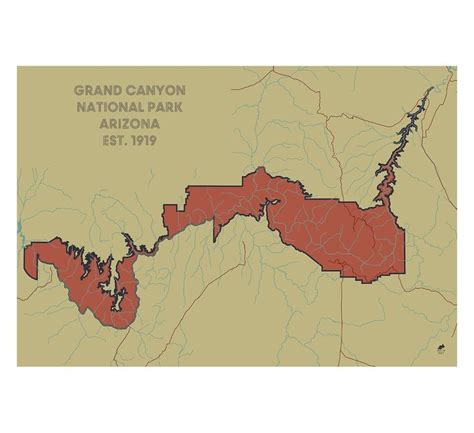 Grand Canyon National Park Map National Parks Map Grand Canyon Map