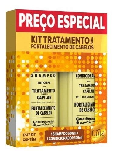 Kit Gota Dourada Tradicional Fortalecimento Dos Cabelos Kit Mercadolivre