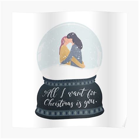 Lesbian Love Christmas Poster By Aimeeliffey Redbubble