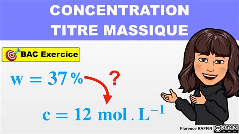 Titre Massique Et Concentration Exercice Terminale Youtube