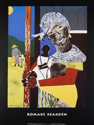 Romare Bearden She Ba Rare Exhibition Poster Bright Colors