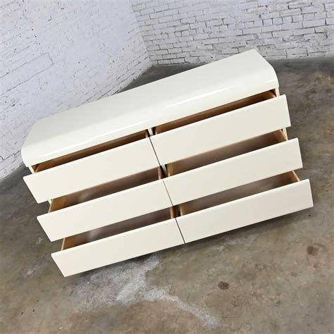 Modern To Post Modern White Laminate Drawer Custom Built Dresser