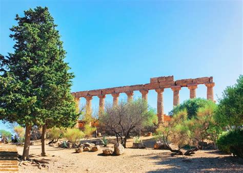 Templo De Juno En El Valle De Los Templos Agrigento Sicilia Italia