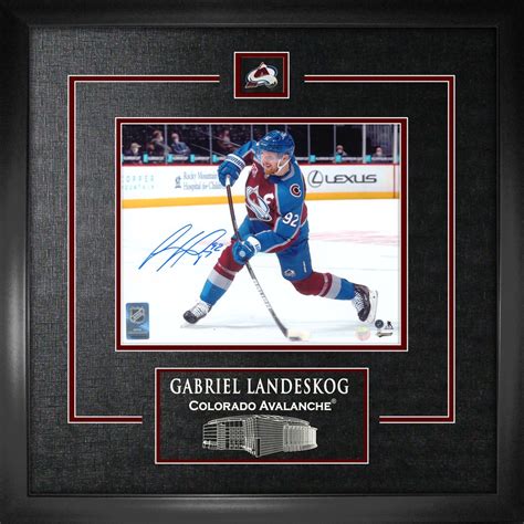 Gabriel Landeskog Signed Colorado Avalanche X Framed Photo Nhl