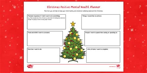 Staff Mental Health Christmas Planner Staff Wellbeing