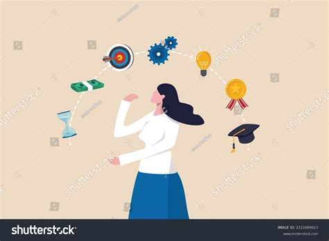 Career Planning Employee Personal Development Motivation Stock Vector